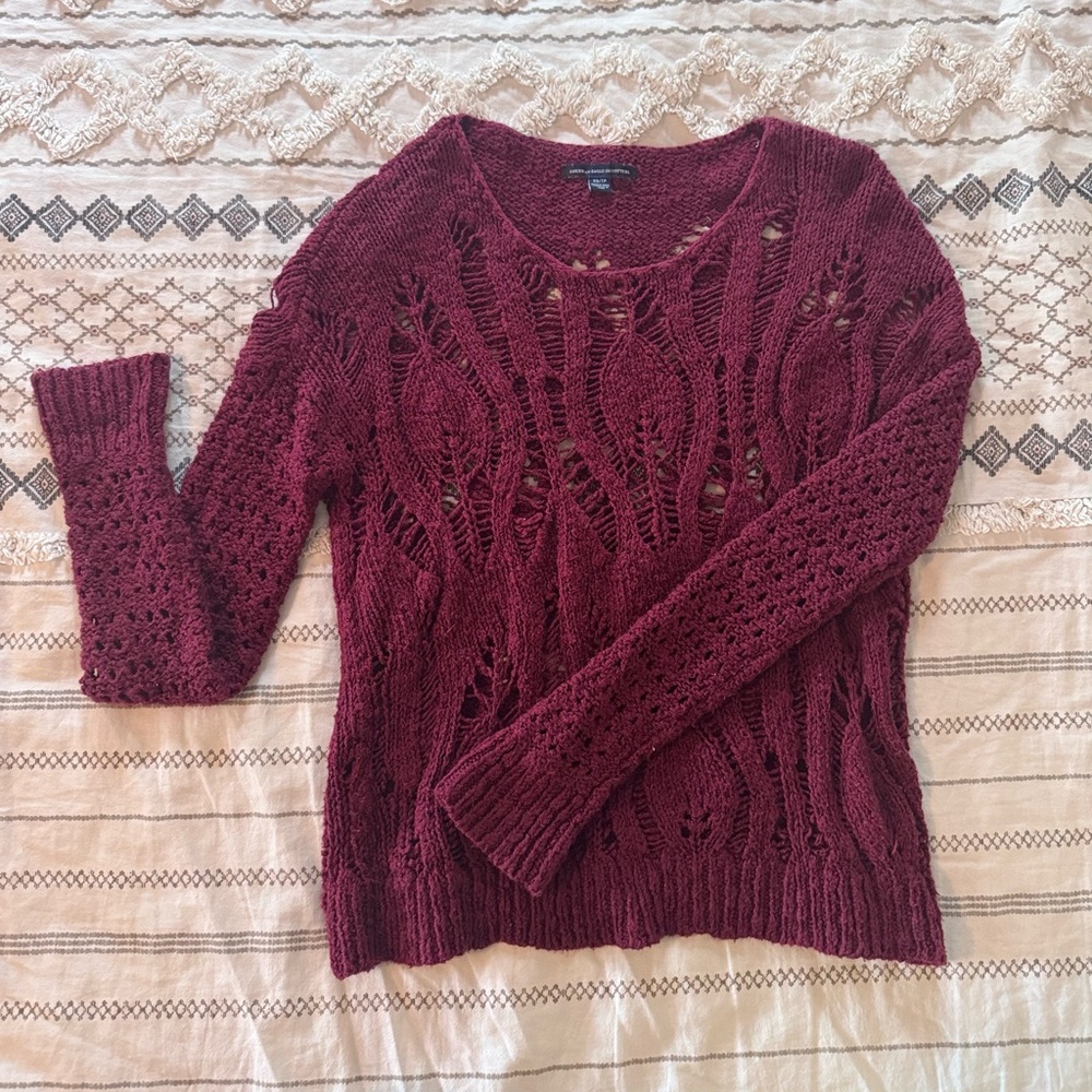 Burgundy Knit Sweater